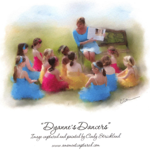 "Dyanne's Dancers" Image captured and painted by Cindy Strickland, www.amomentcaptured.com